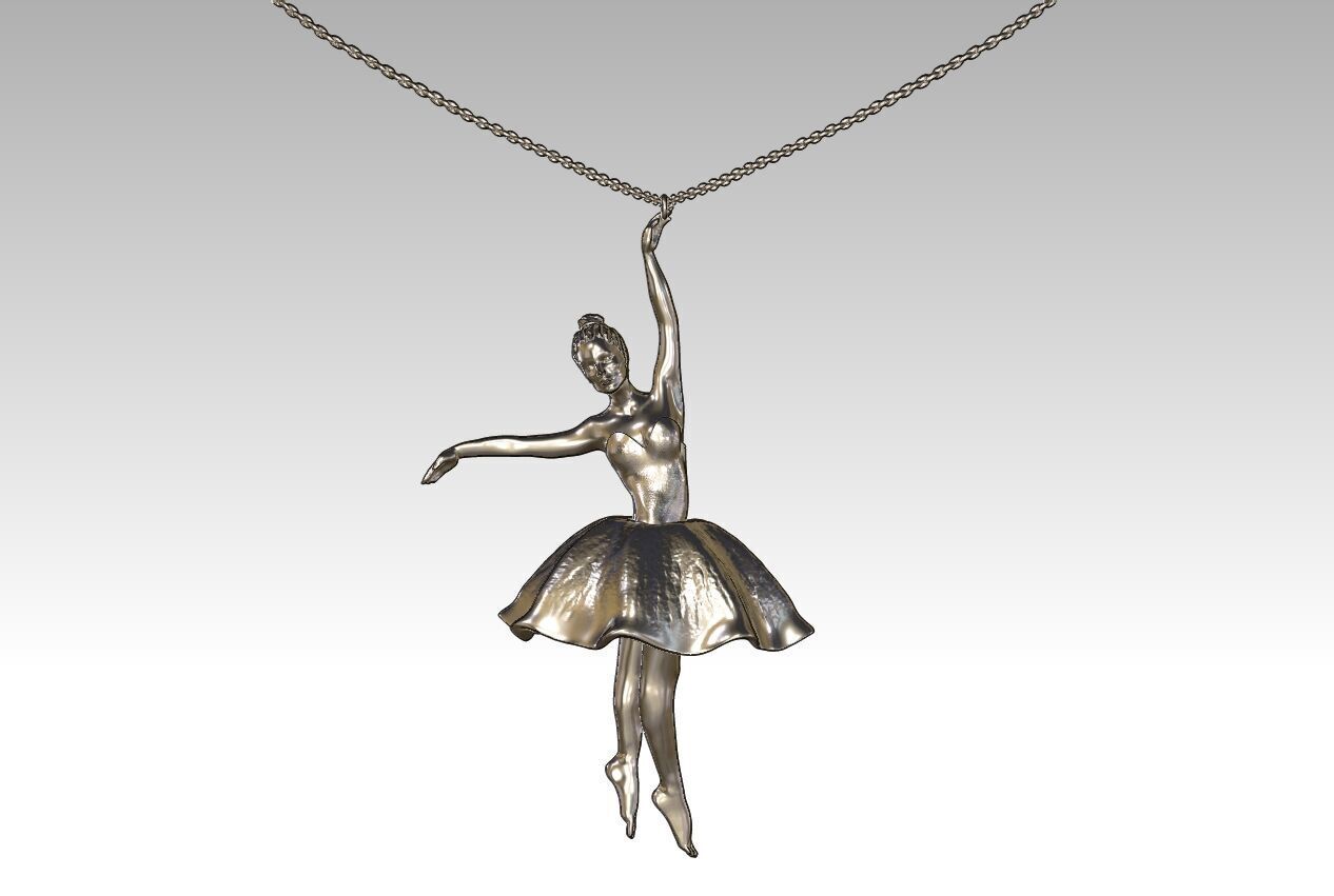 Elegant Ballerina 3D Print Model  4cm 6cm 8cm Sizes 3D print model_8