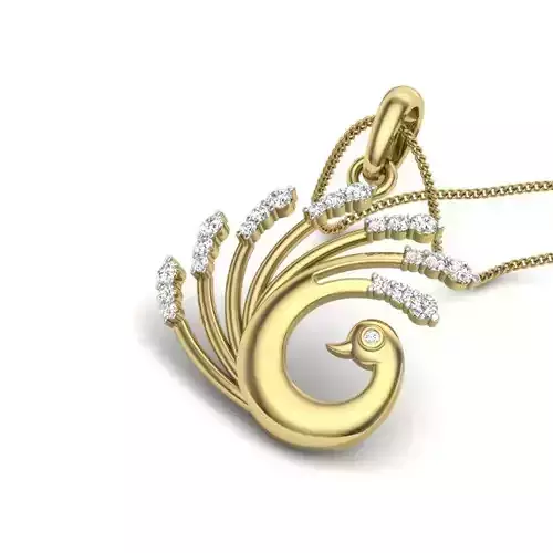 Peacock pendant 3dm render detail 3D print model