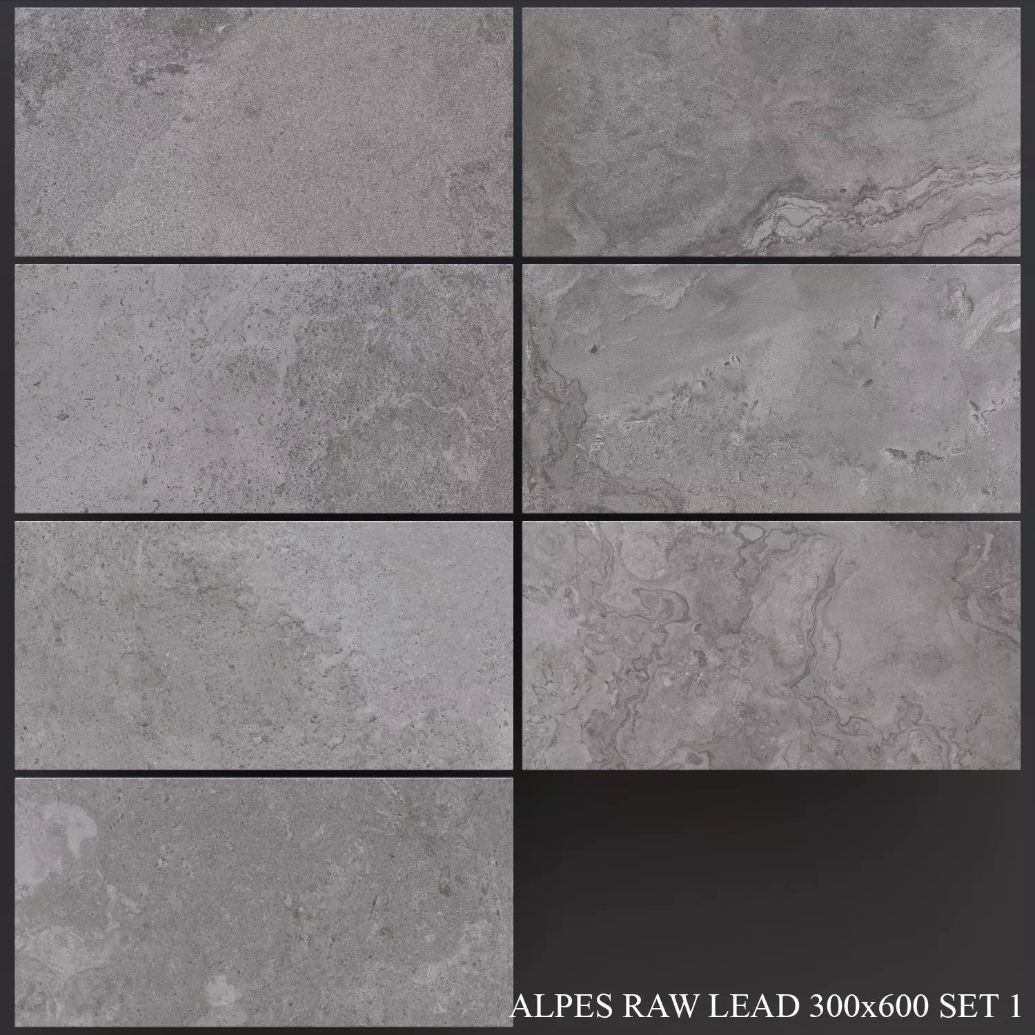 ABK Alpes Raw Lead 300x600 Set 1 3D model_0