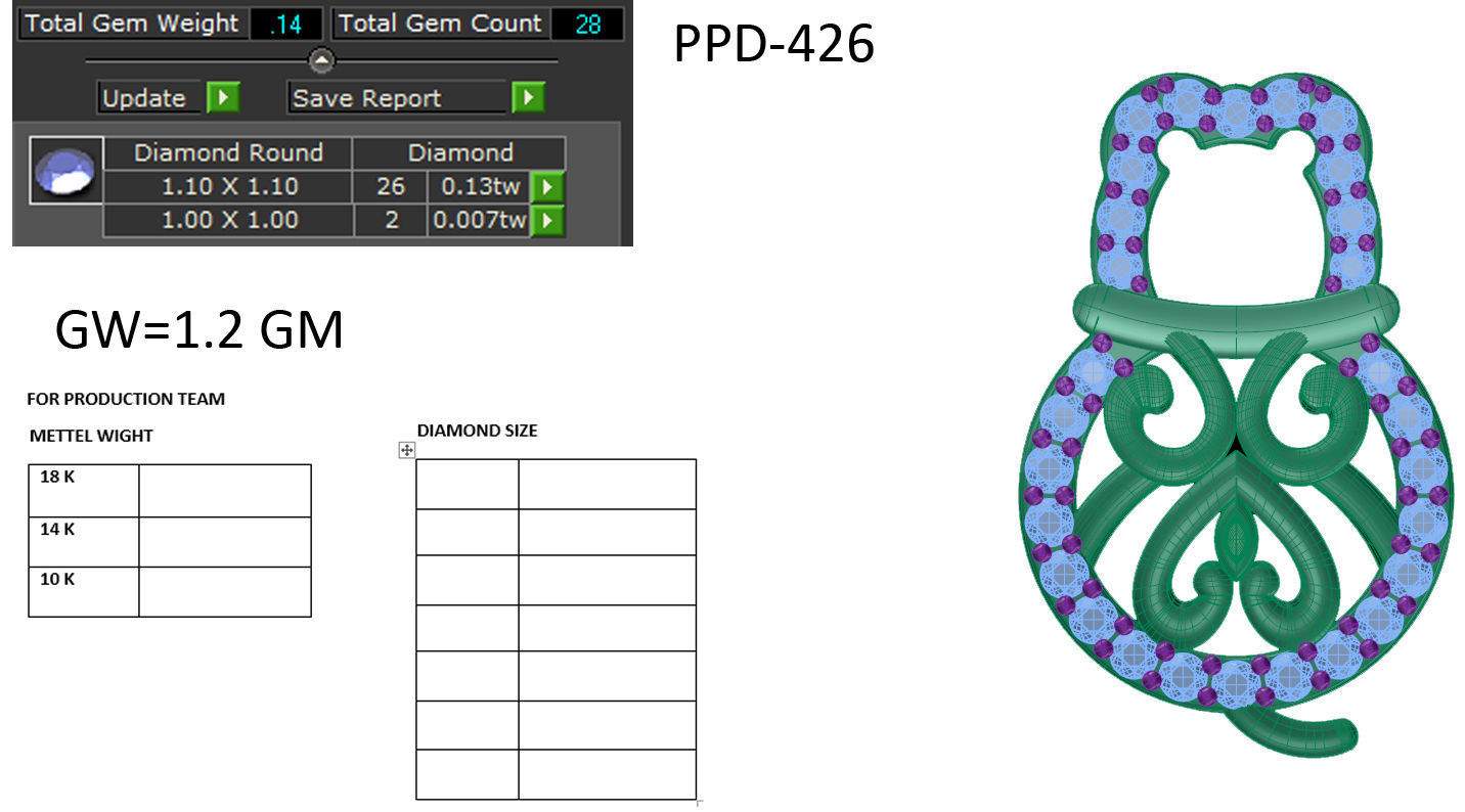 Women pendant 3dm render detail 3D print model 3D print model_5