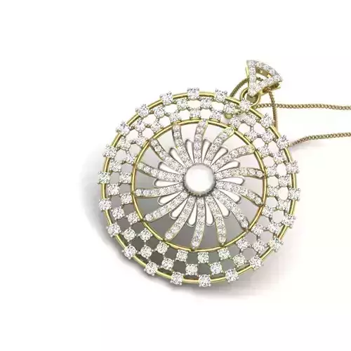 Women pearl pendant 3dm render detail 3D print model