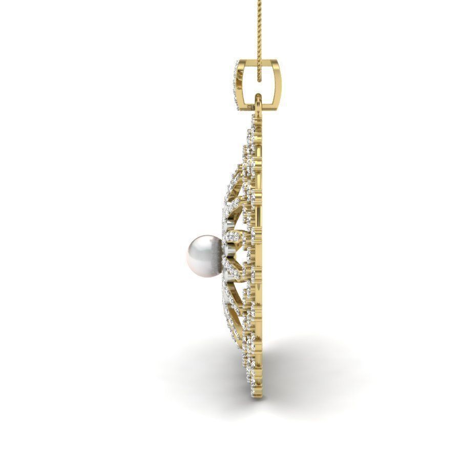 Women pearl pendant 3dm render detail 3D print model 3D print model_5