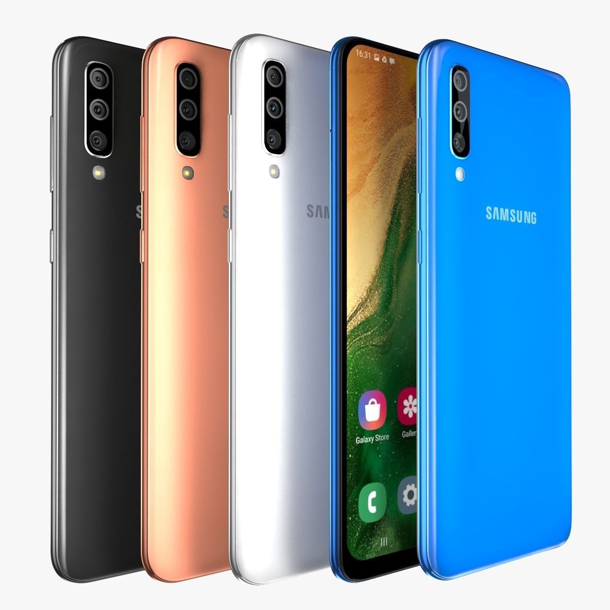 Samsung Galaxy A50 All Colors 3D Model CGTrader