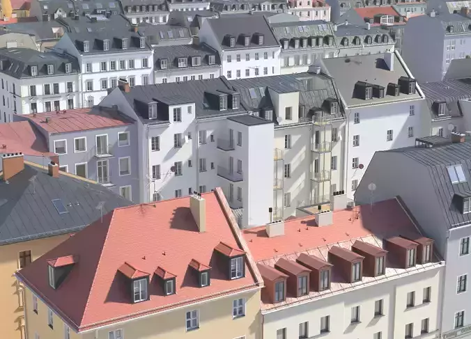 City Building Collection - Pack of 22 detailed town houses 3D model