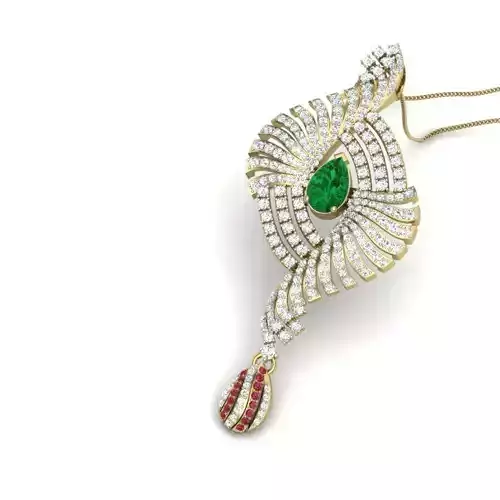 Women pendant 3dm render detail 3D print model