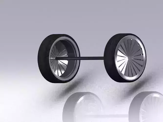 Axle pivot between tires Free 3D model