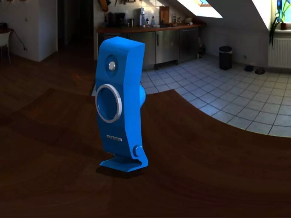 creative speaker blck blue Free 3D model