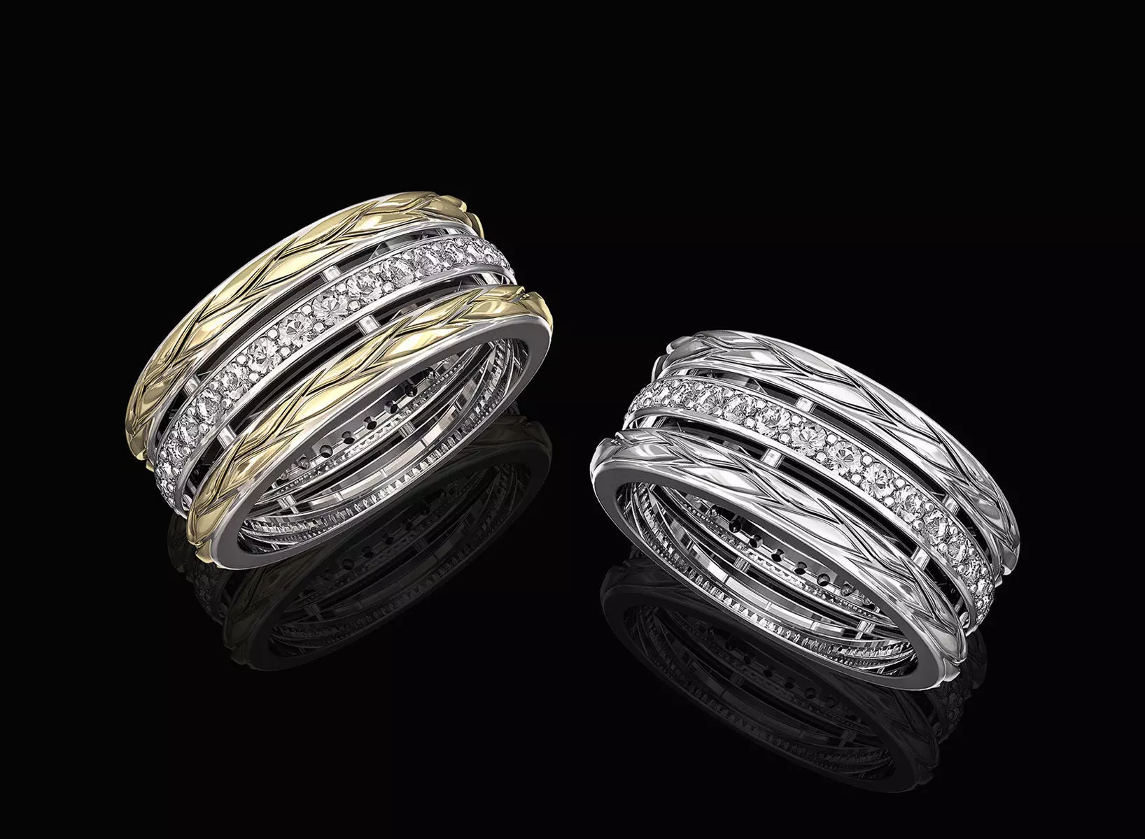 Interlaced Engagment Ring Free 3D print model