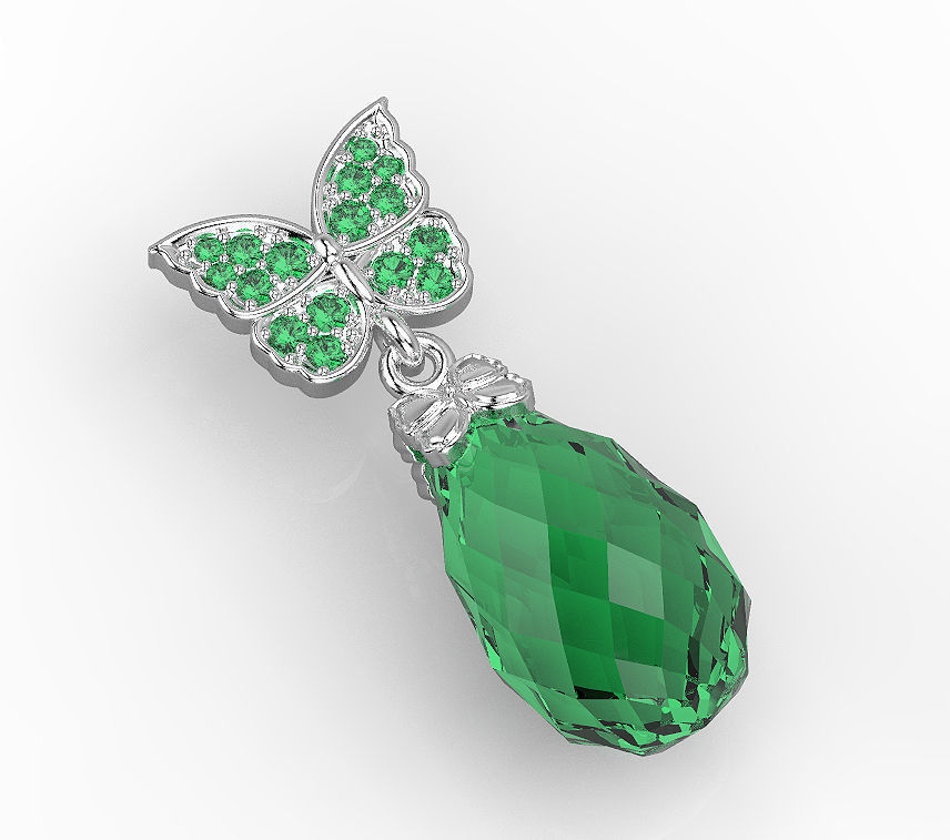 101211 DT the butterfly detail pendant  3D print model_6