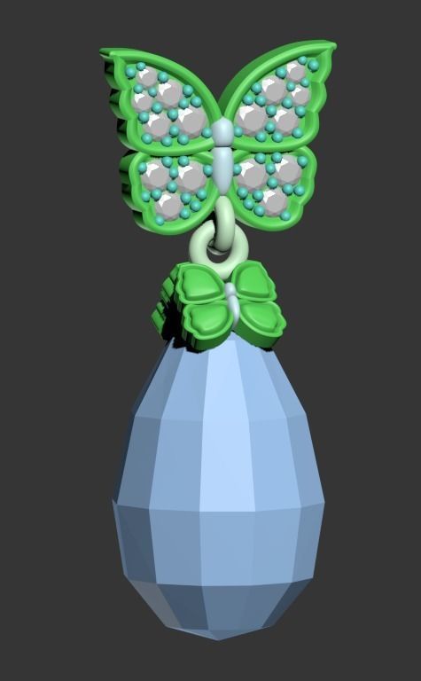 101211 DT the butterfly detail pendant  3D print model_8