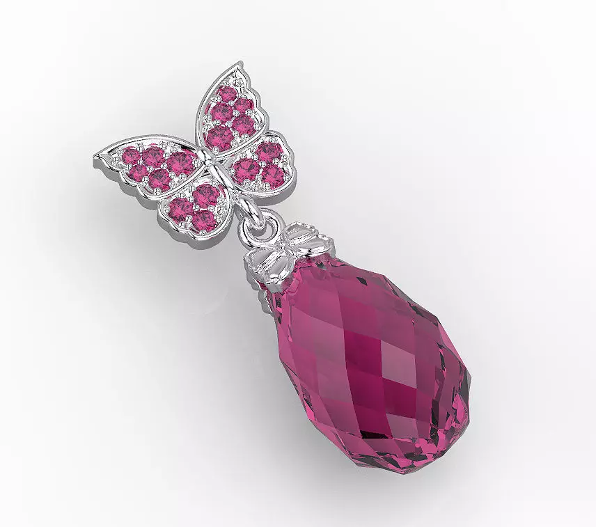 101211 DT the butterfly detail pendant  3D print model_0