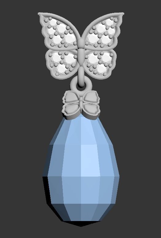 101211 DT the butterfly detail pendant  3D print model_10
