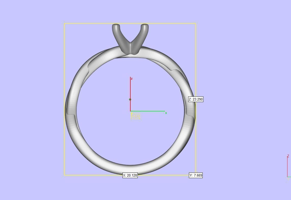 Twisted Rope Solitaire Engagement Ring Emerald 3D print model_5