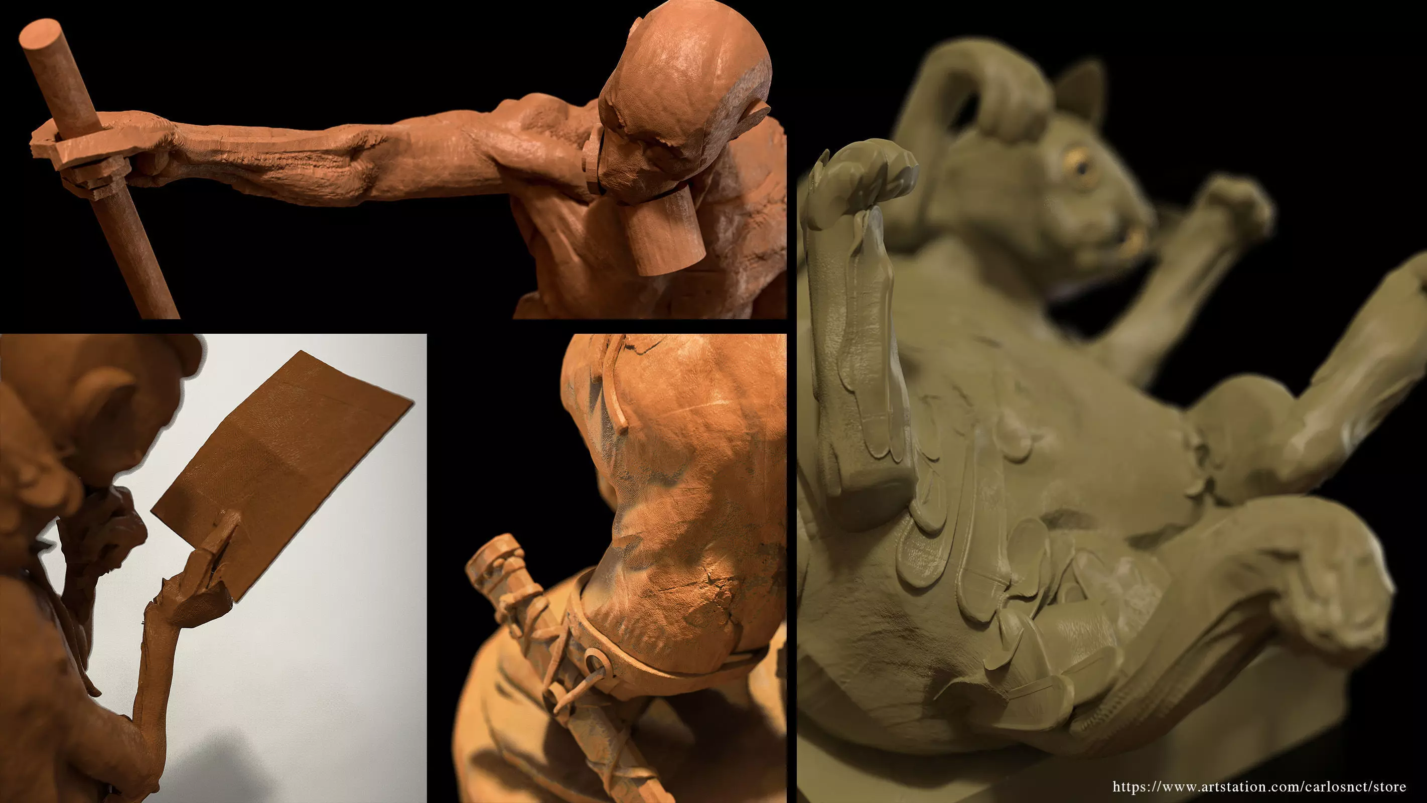 Clay resources for Zbrush 3D model