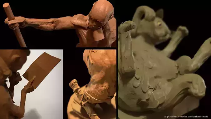 Clay resources for Zbrush 3D model