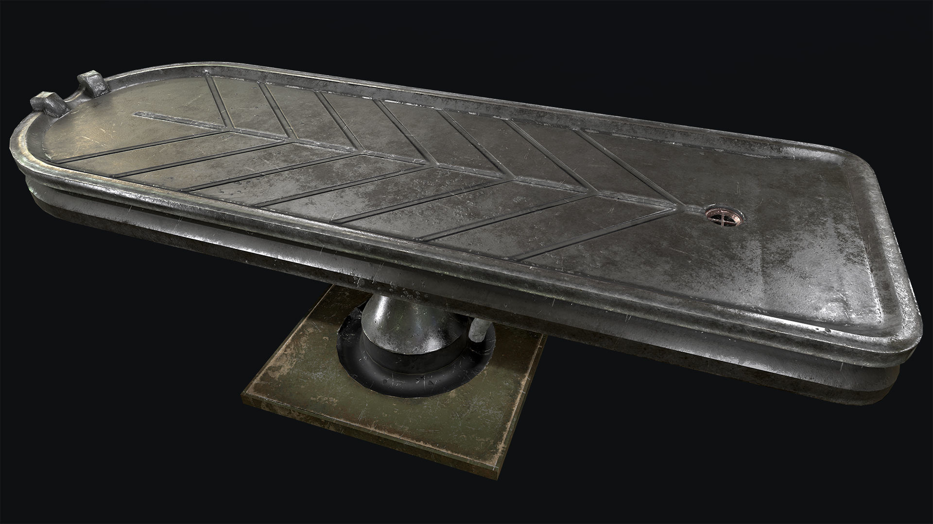 Morgue Autopsy Table Low-poly 3D model_5