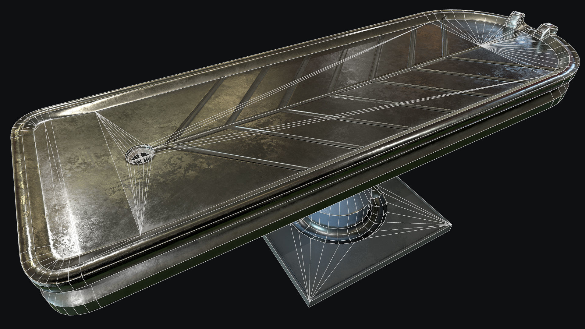 Morgue Autopsy Table Low-poly 3D model_8
