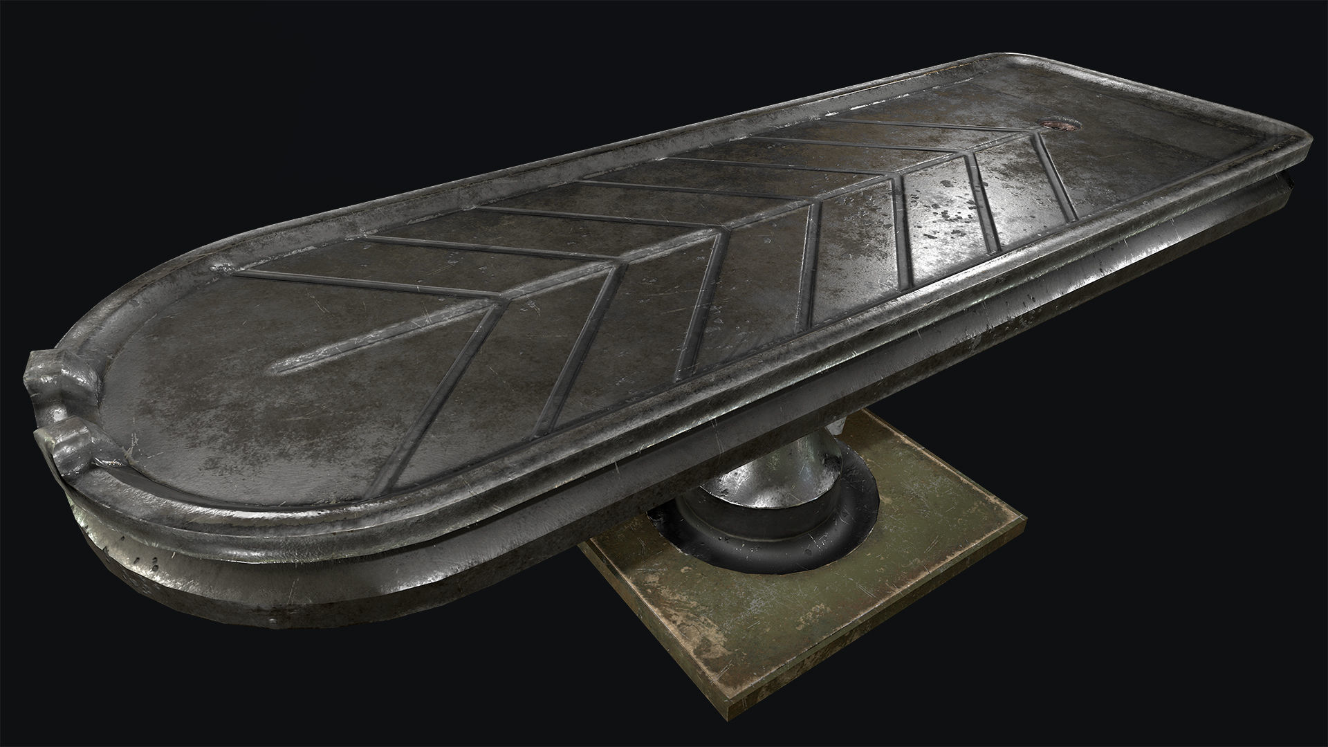Morgue Autopsy Table Low-poly 3D model_4