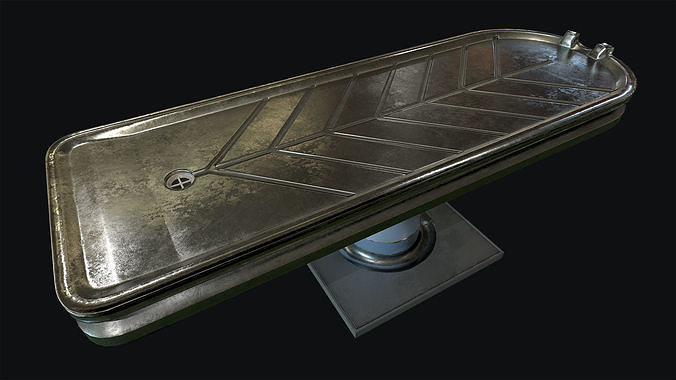 Morgue Autopsy Table Low-poly 3D model