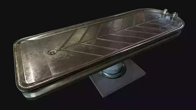 Morgue Autopsy Table Low-poly 3D model