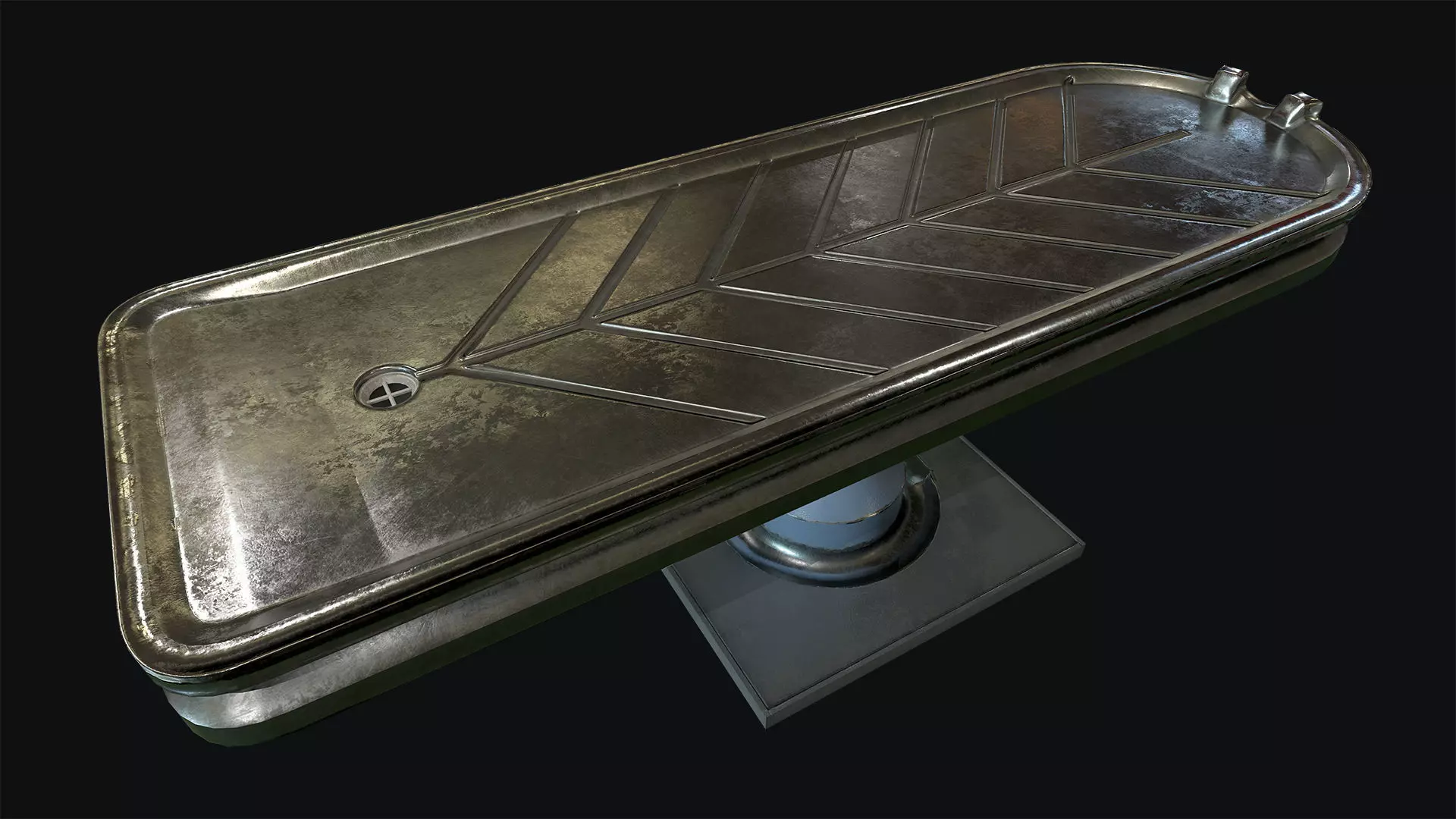 Morgue Autopsy Table Low-poly 3D model_0