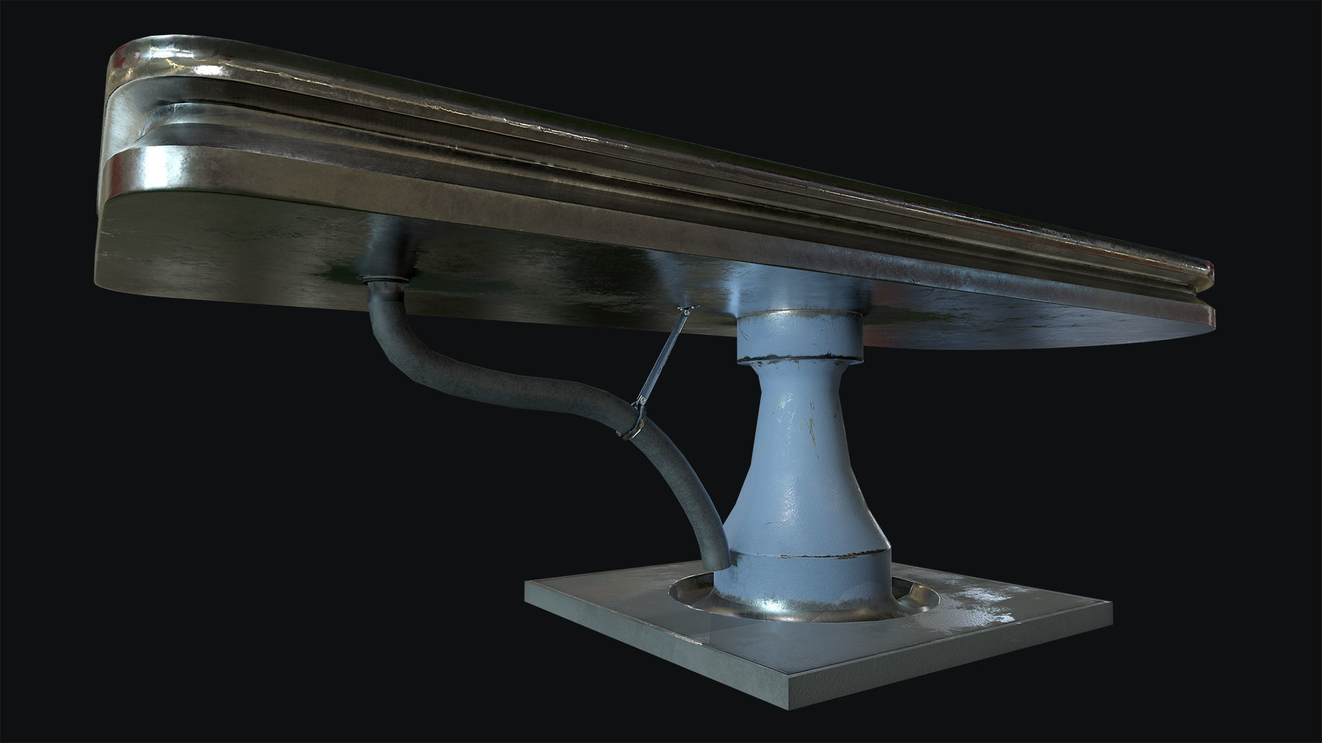 Morgue Autopsy Table Low-poly 3D model_2
