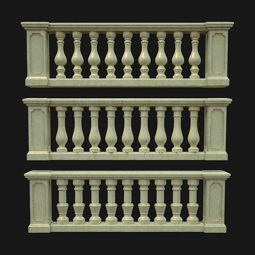Classic Balustrade 3D model