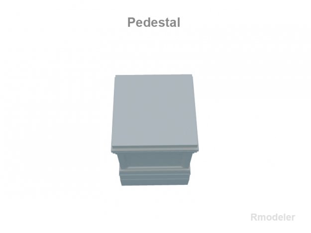 Pedestal 3D model_3
