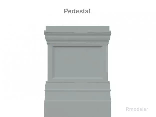 Pedestal 3D model_0