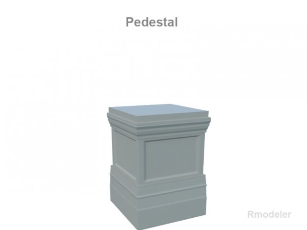Pedestal 3D model_2