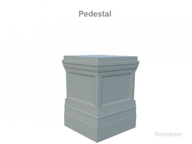 Pedestal 3D model_1