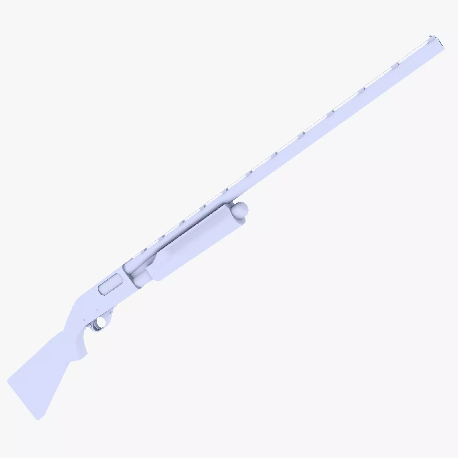 12GA Pump Shotgun Low-poly 3D model