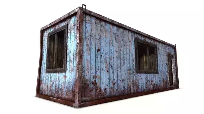 Staff room 3 - Change house Low-poly 3D model