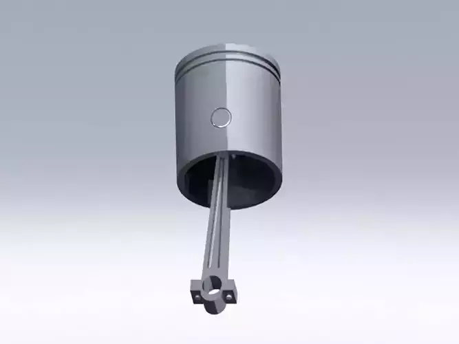 automobile piston and connecting rod