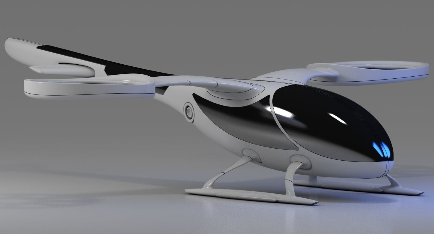 Futuristic Drone 1 3D model_6