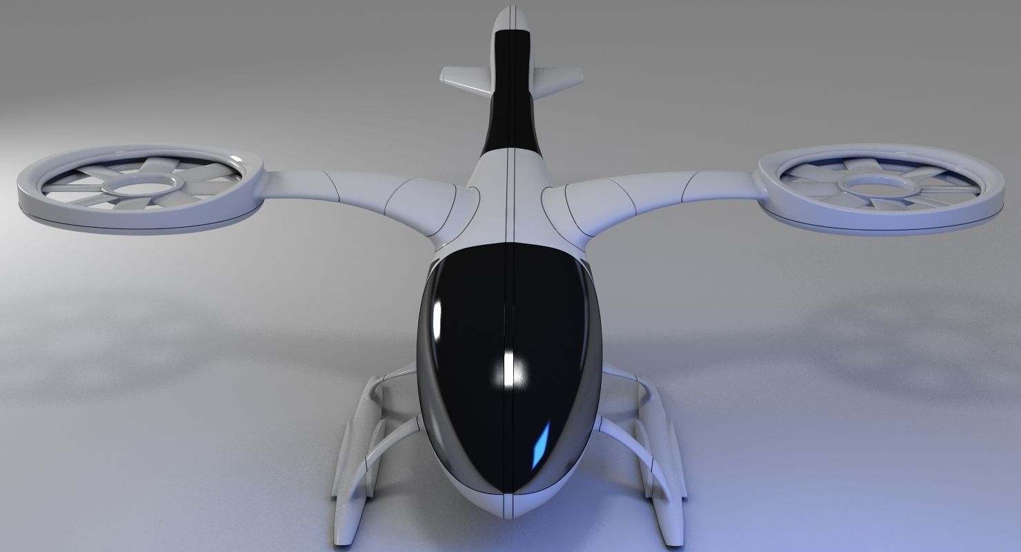 Futuristic Drone 1 3D model_1