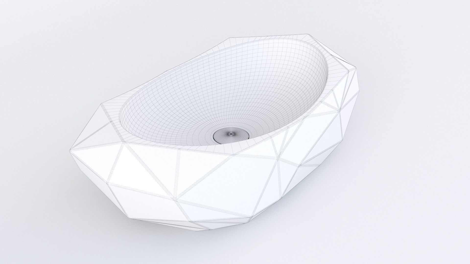 Cuba Deca de Apoio Oval Facetada L1093 3D model_10