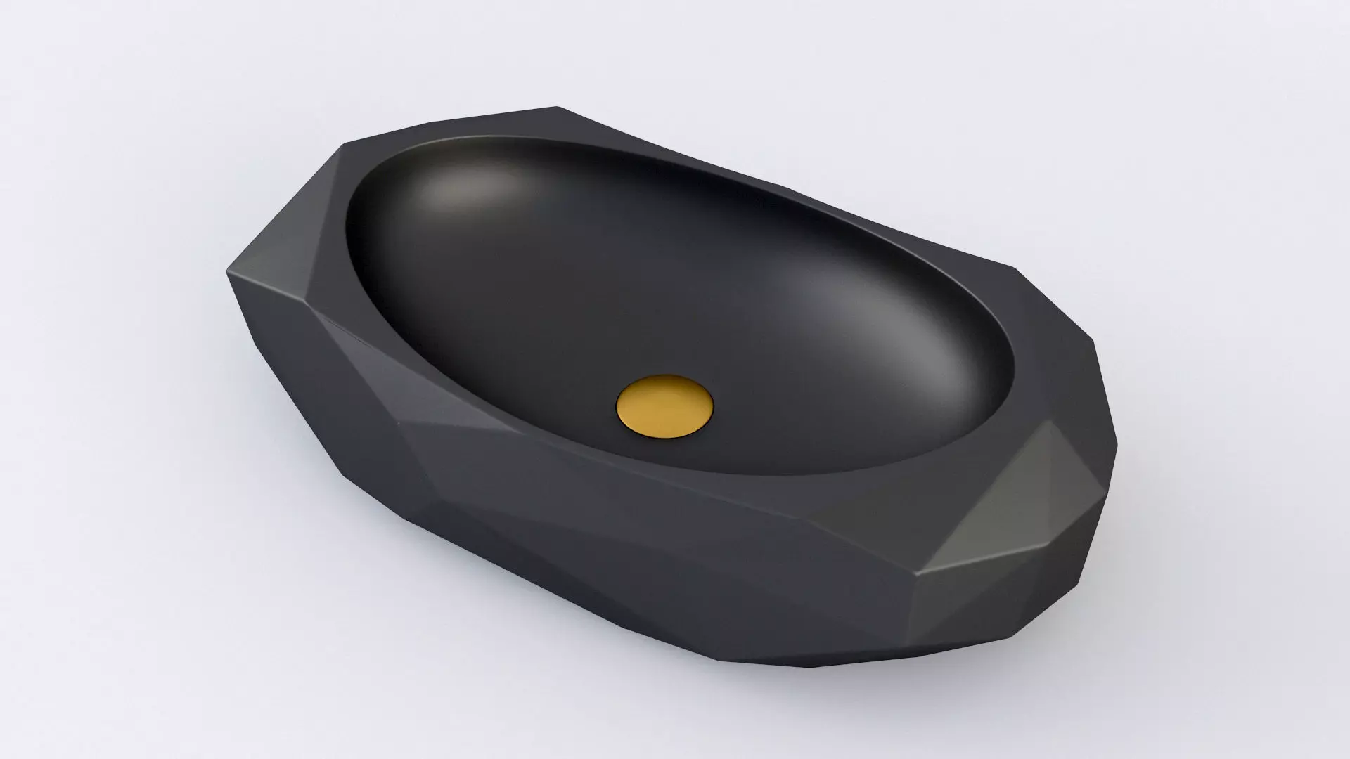 Cuba Deca de Apoio Oval Facetada L1093 3D model_0