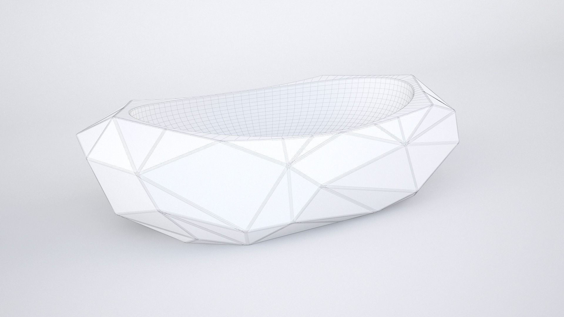 Cuba Deca de Apoio Oval Facetada L1093 3D model_8