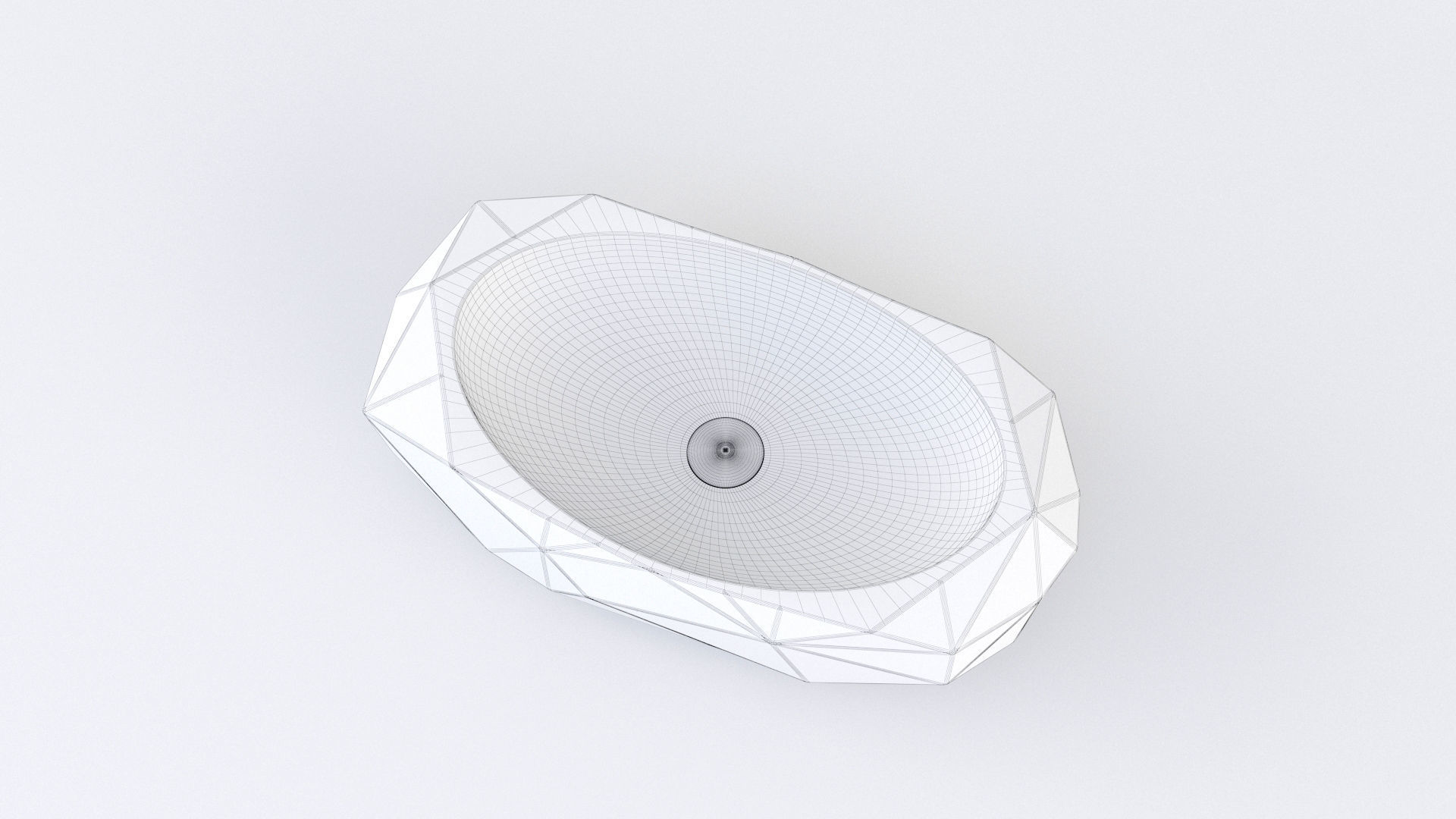 Cuba Deca de Apoio Oval Facetada L1093 3D model_13