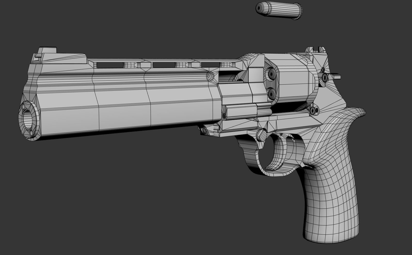 Unica 6 revolver Low-poly 3D model_9