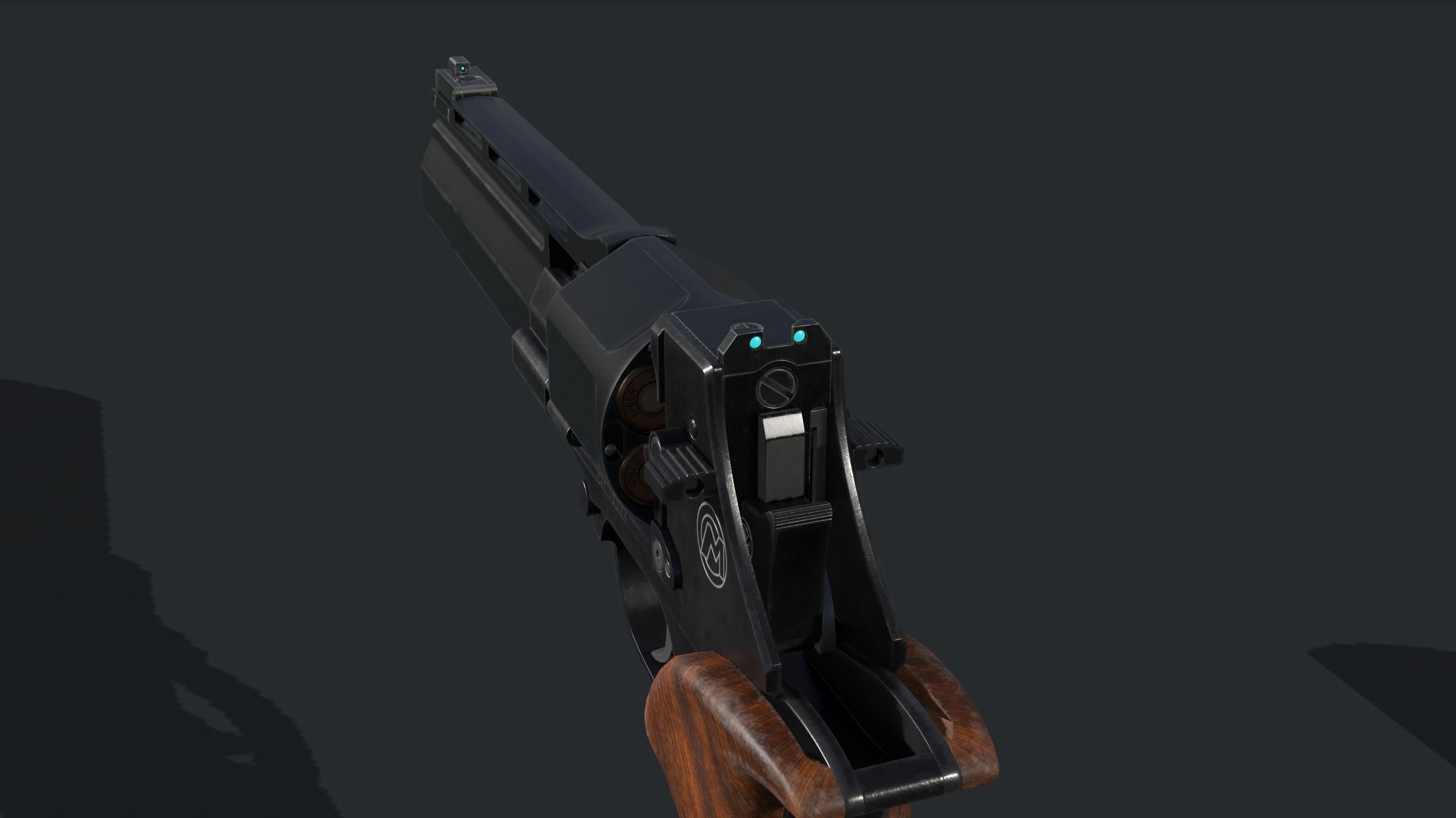 Unica 6 revolver Low-poly 3D model_3