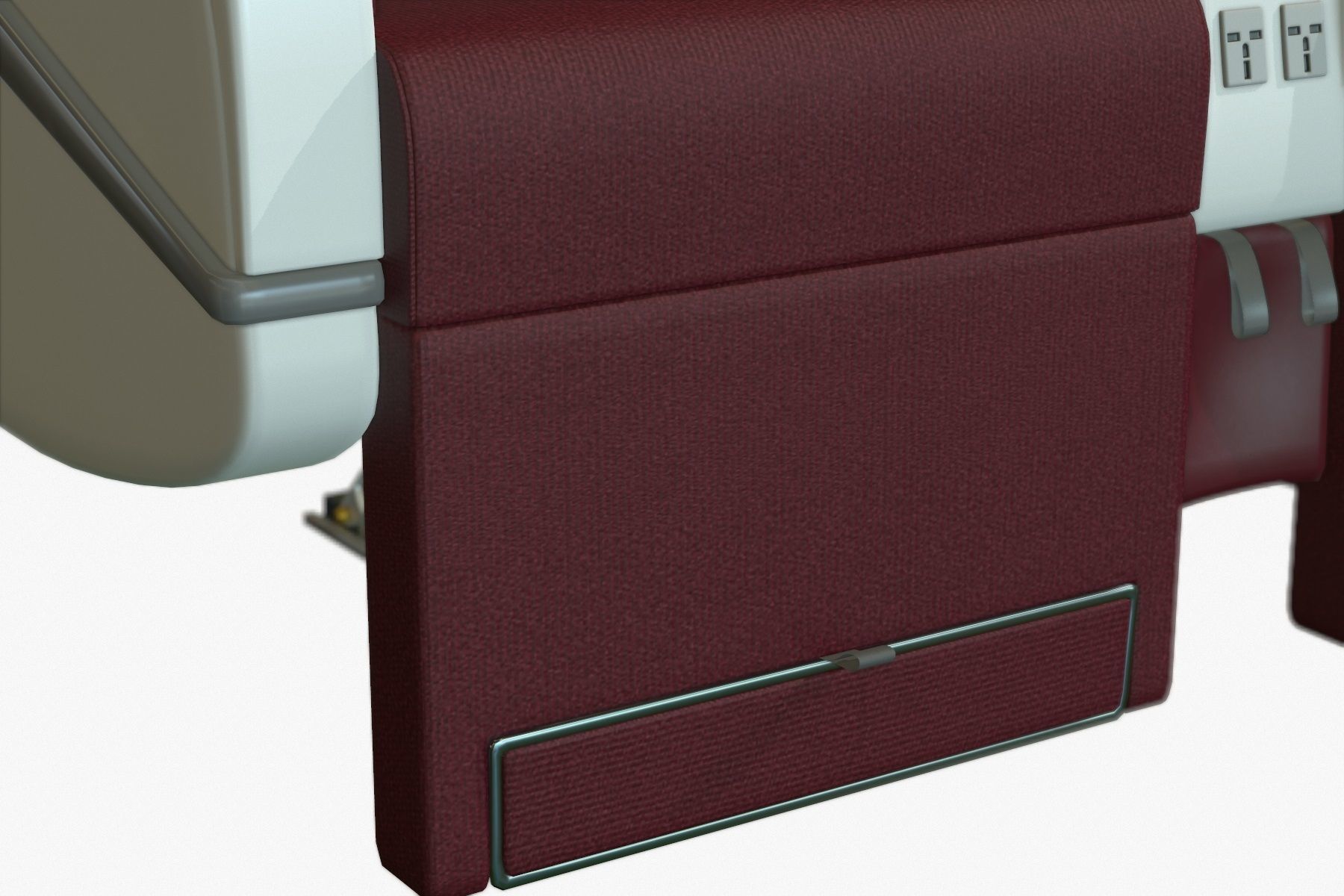 Airplane Chair Premium Class Low-poly 3D model_14