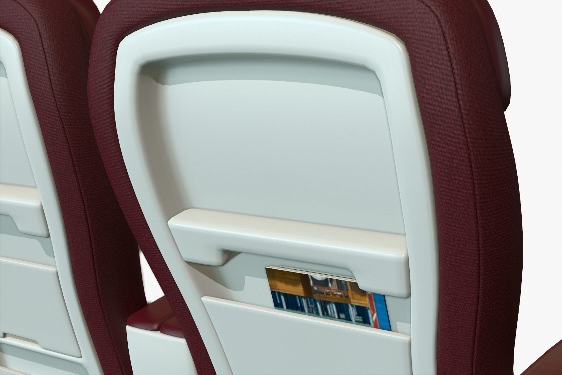 Airplane Chair Premium Class Low-poly 3D model_17