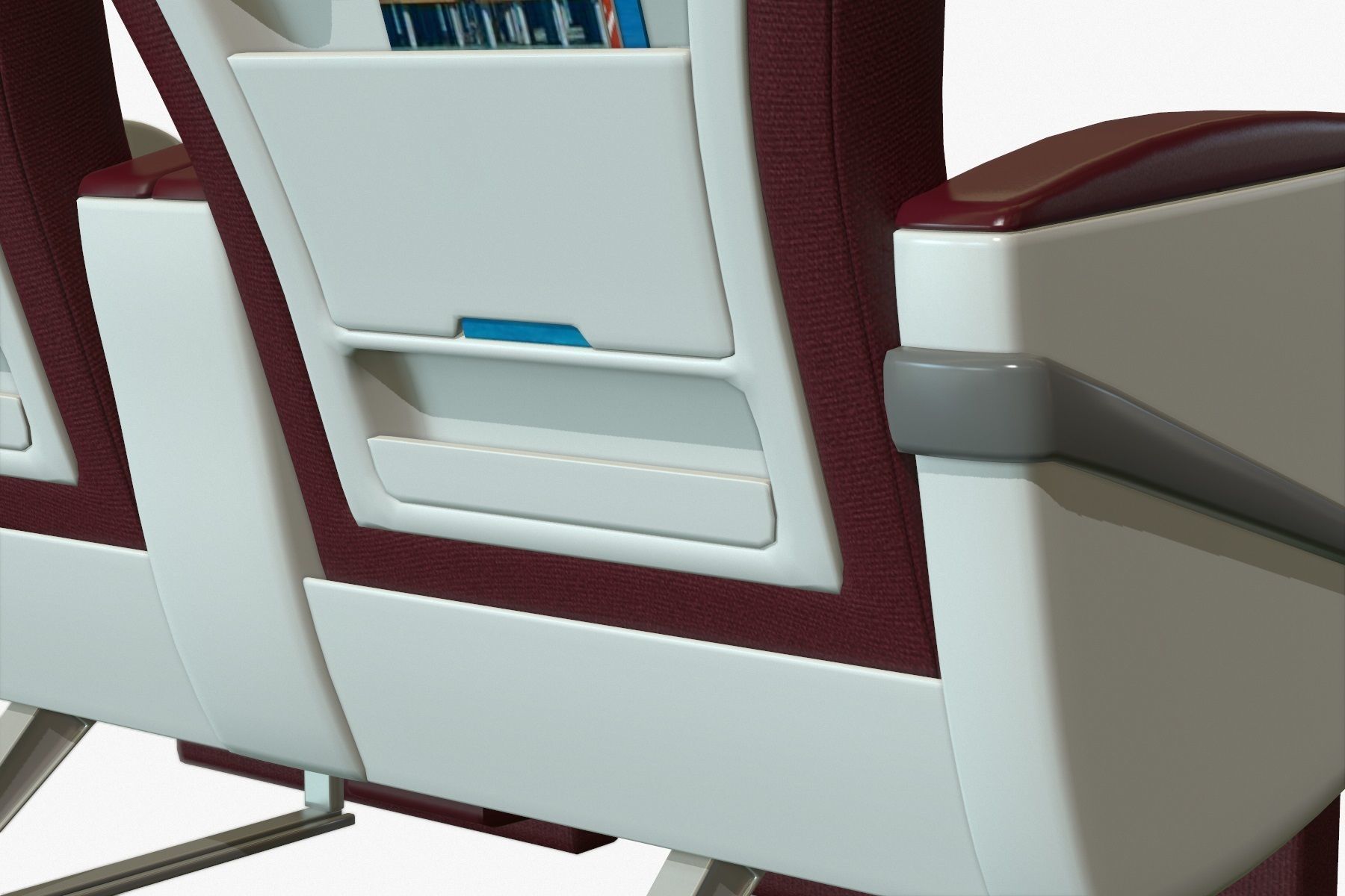 Airplane Chair Premium Class Low-poly 3D model_16