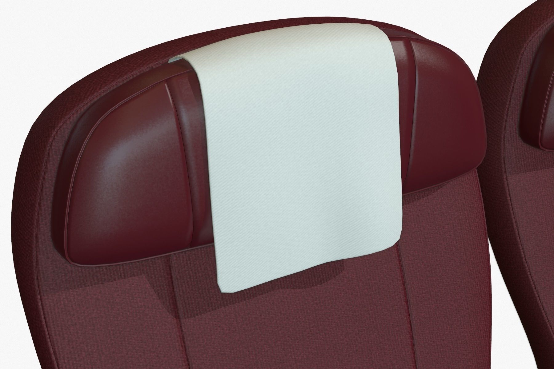 Airplane Chair Premium Class Low-poly 3D model_9