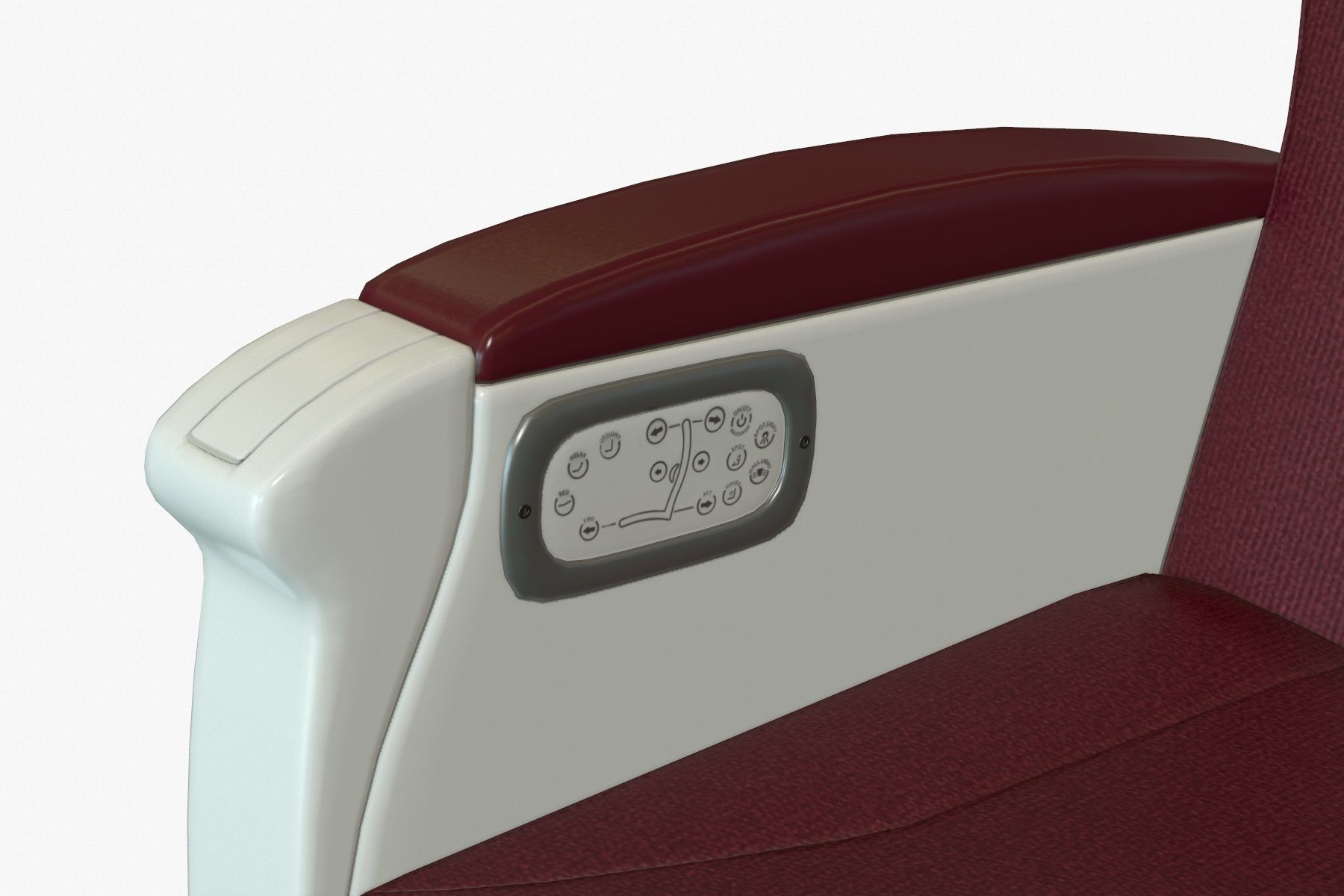 Airplane Chair Premium Class Low-poly 3D model_13