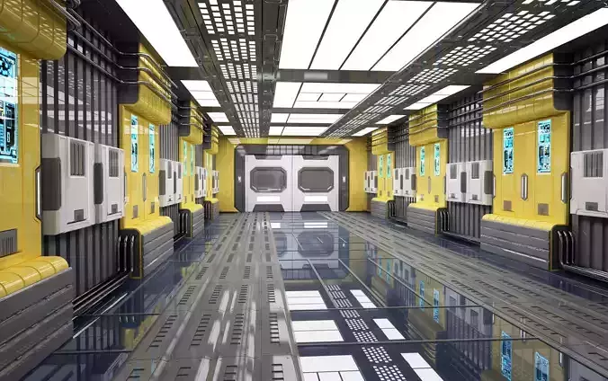 SCI FI INTERIOR SCENE 3D model