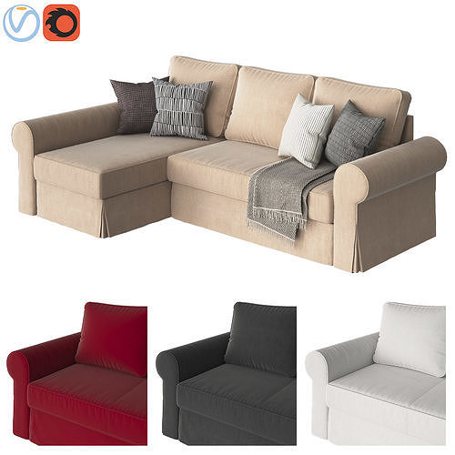 BACKABRO ikea sectional sofa 3D model