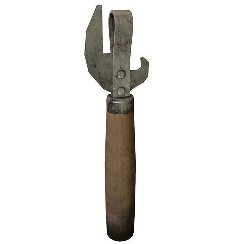Old Can Opener Game Ready Low-poly 3D model